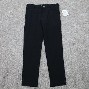 Nordstrom Pants NWT Boys size 5 Black Poly Stretch Straight Leg w/ 20" inseam
